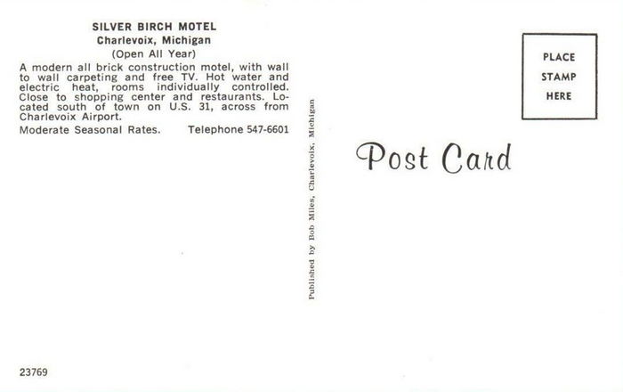 Silver Birch Motel - Vintage Postcard